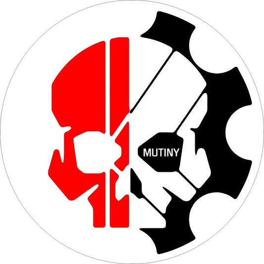 Small  MUTINY™- Red. Licensed KOMODO®️* Sticker 2"