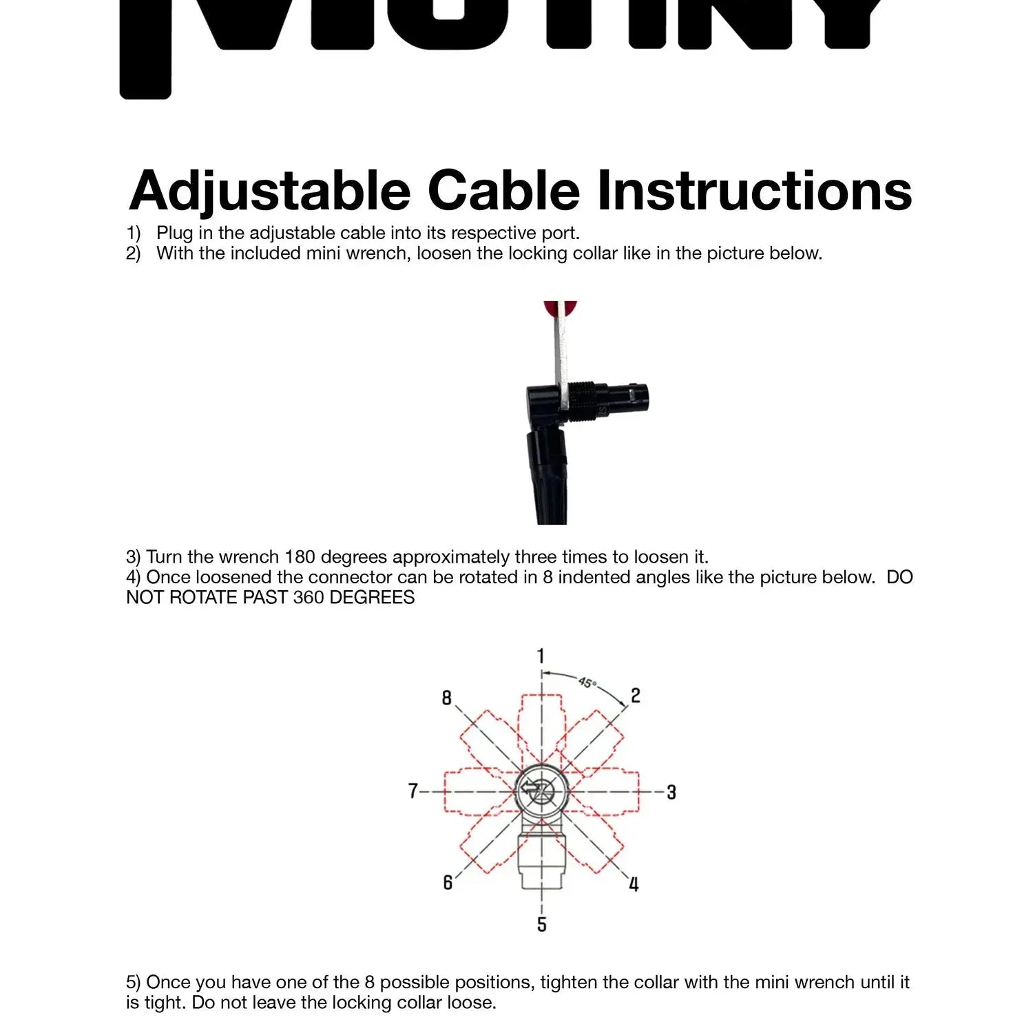 Adjustable Angle IO EXT Cable 18" long (Gimbals, etc) Product vendor