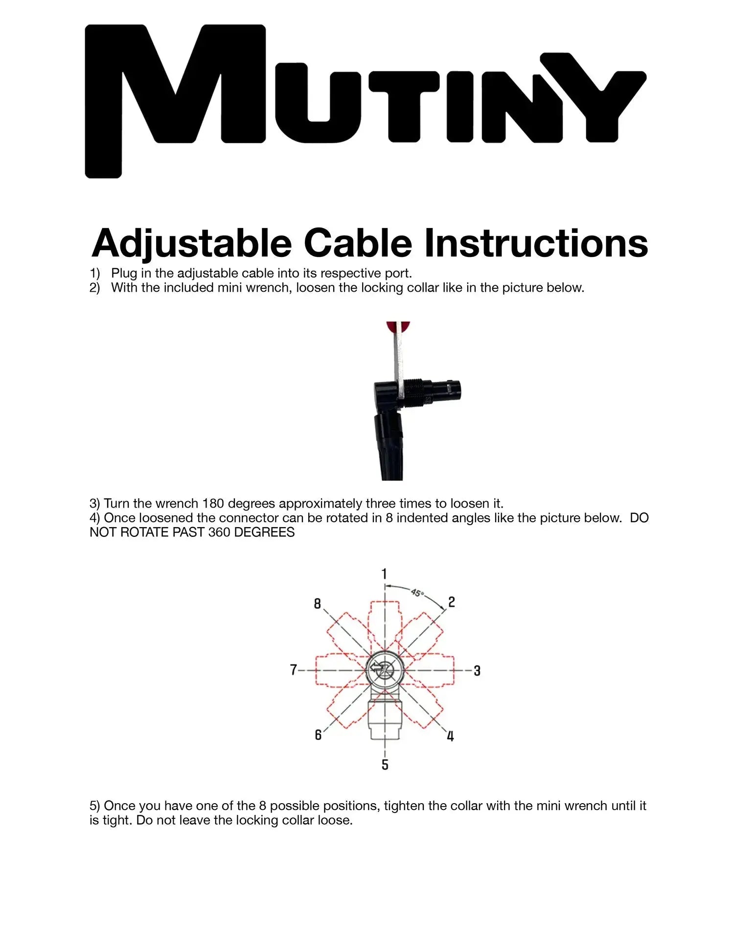 Adjustable Angle IO EXT Cable 18" long (Gimbals, etc) Product vendor