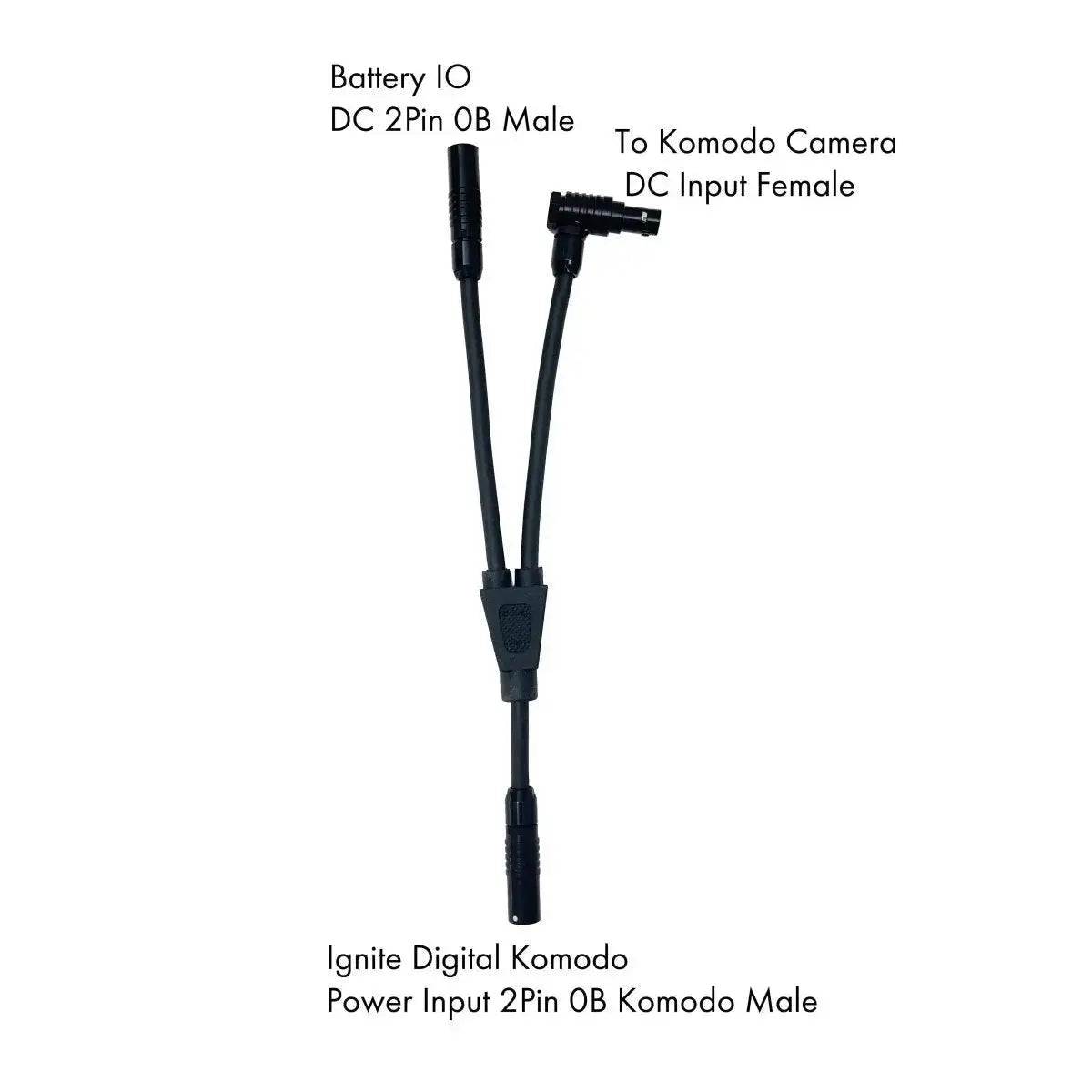 Battery IO DC Input Cable for Battery IO (for V1 V-Mount, Gold and MAX) - MUTINY