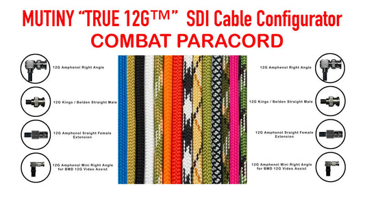 MUTINY “TRUE 12G™” SDI "COMBAT PARACORD" Cable Configurator Product vendor