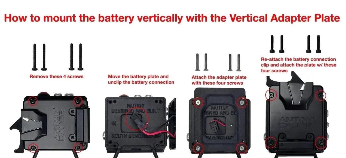 VAP Vertical Adaptor Plate for Battery IO for KOMODO - MUTINY